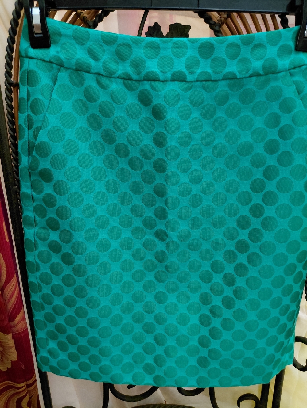 Banana Republic Green Polka Dot Mini Skirt